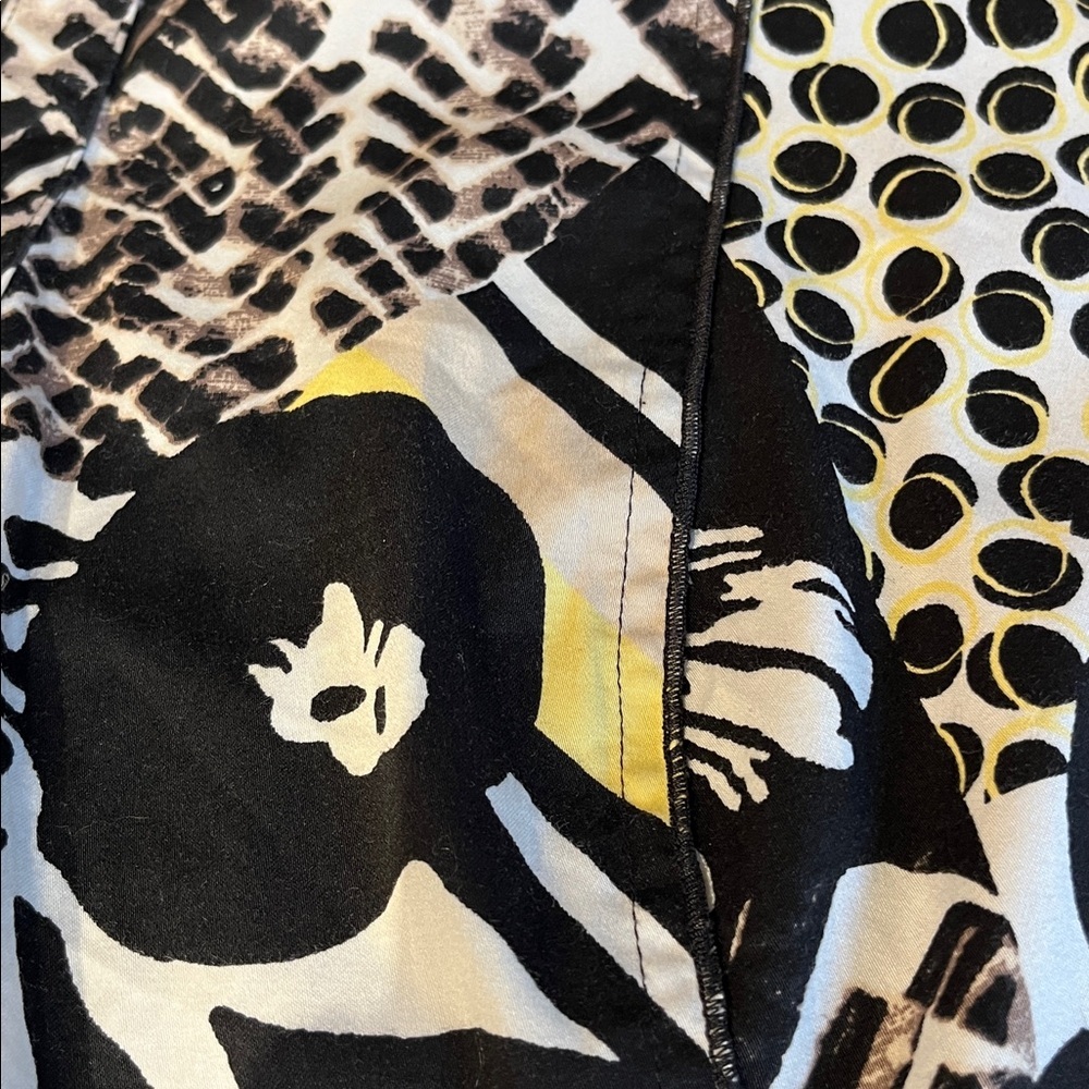 Button down short sleeve Vintage blouse Mixed Print by Gerry Weber Sz Lg​ - Picture 8 of 10